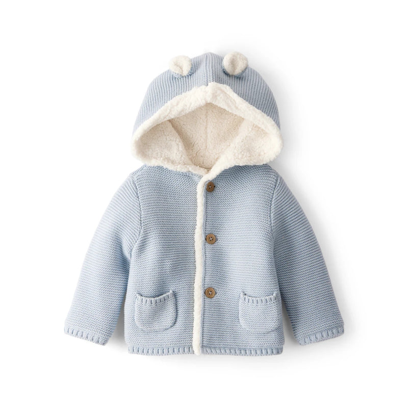 Cardigan en Coton Doublé Sherpa Bébé Garçon Carter's - Bleu