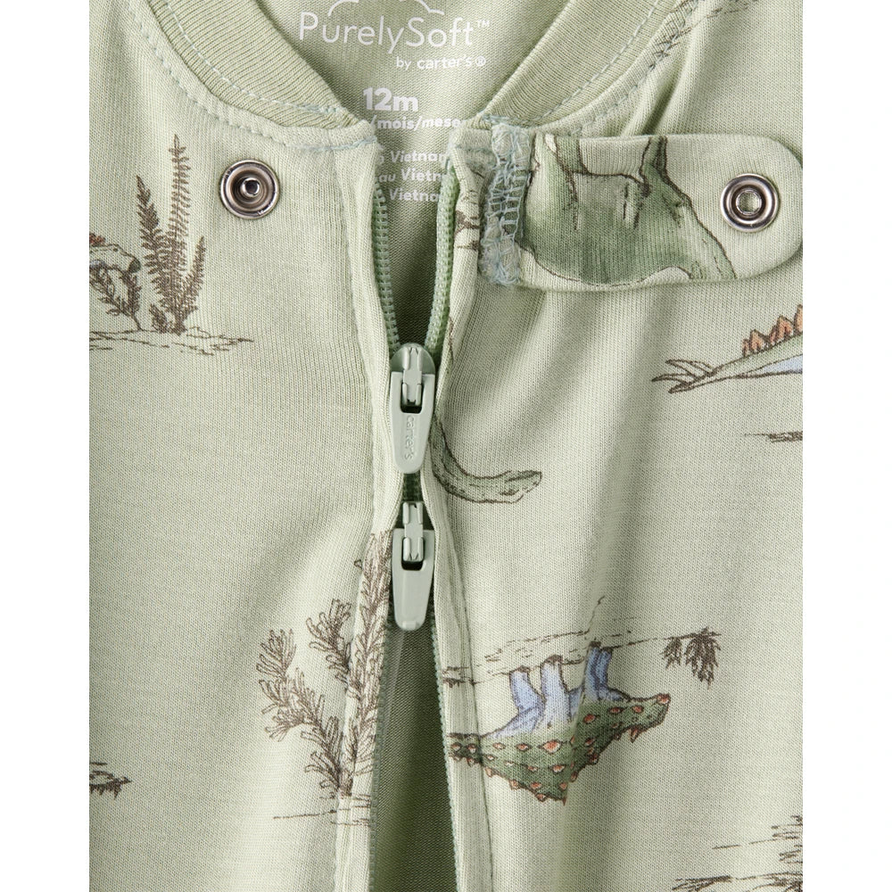 Grenouillère PurelySoft Dinosaures Bébé Garçon Carter's - Vert