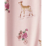 Grenouillère PurelySoft Faons & Fleurs Bébé Fille Carter's - Rose