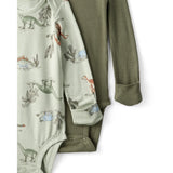 Lot de 2 Bodies à Manches Longues PurelySoft Dinosaures Bébé Garçon Carter's - Vert