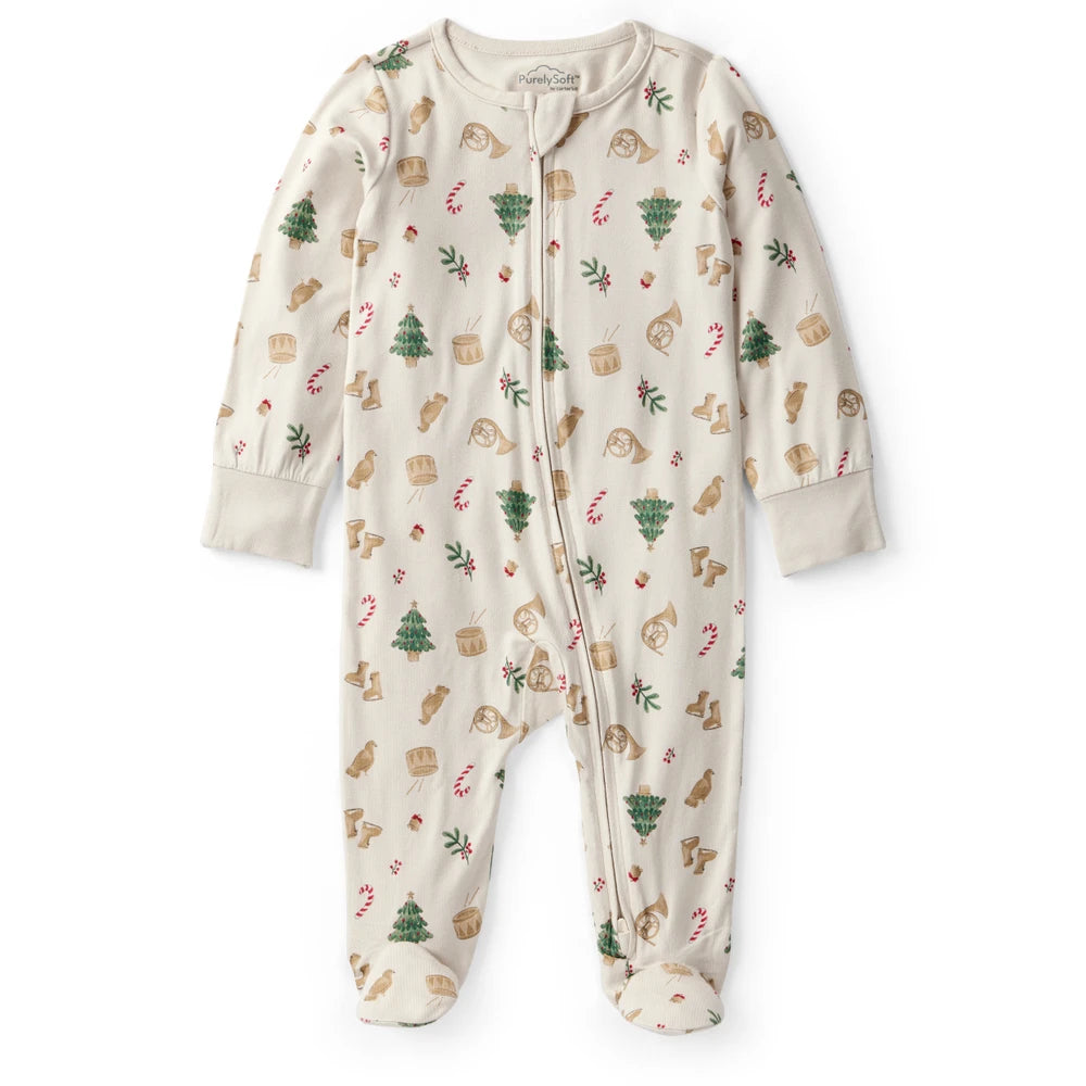 Grenouillère PurelySoft Motifs de Noël Bébé Carter's - Blanc