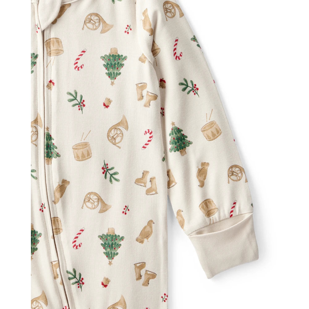 Grenouillère PurelySoft Motifs de Noël Bébé Carter's - Blanc