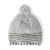 Bonnet à Pompon Rayé Bébé Garçon Carter's - Gris