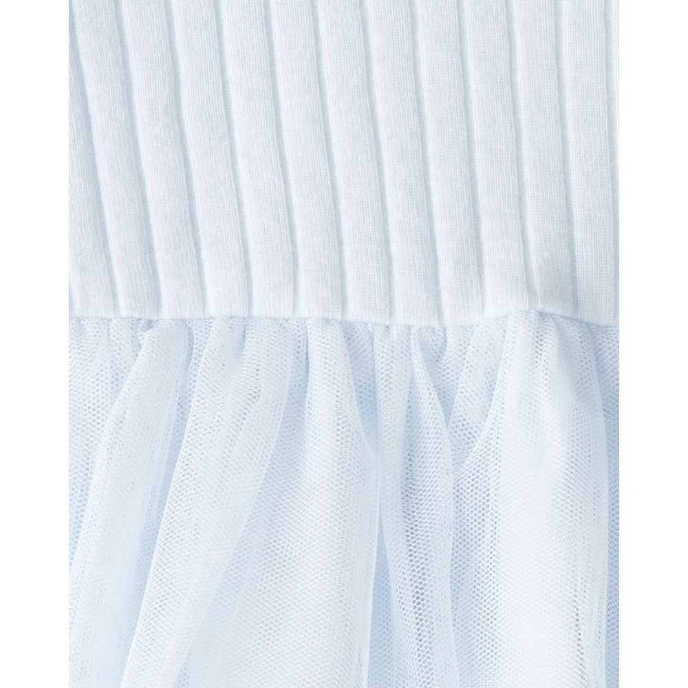 Robe en Tulle à Manches Longues Bébé Fille Carter's - Bleu