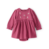 Robe Body Fleurie Brodée Bébé Fille Carter's - Rose Foncé