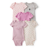 Lot de 5 Bodies à Manches Courtes Renard & Koala Bébé Fille Carter's - Multi