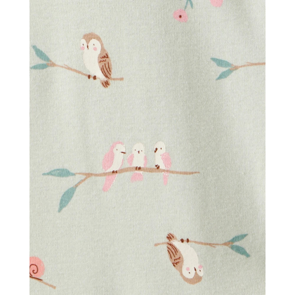 Lot de 5 Bodies à Manches Courtes Hiboux & Fleurs Bébé Fille Carter's - Multi