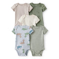 Lot de 5 Bodies à Manches Courtes Dragons & Rayures Bébé Garçon Carter's - Multi
