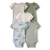 Lot de 5 Bodies à Manches Courtes Dragons & Rayures Bébé Garçon Carter's - Multi
