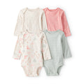 Baby Girl Carter's 4-Pack Long-Sleeve Cowgirl & Stripe Bodysuits - Multi