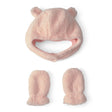 Ensemble Bonnet & Moufles en Sherpa Bébé Fille Carter's - Rose