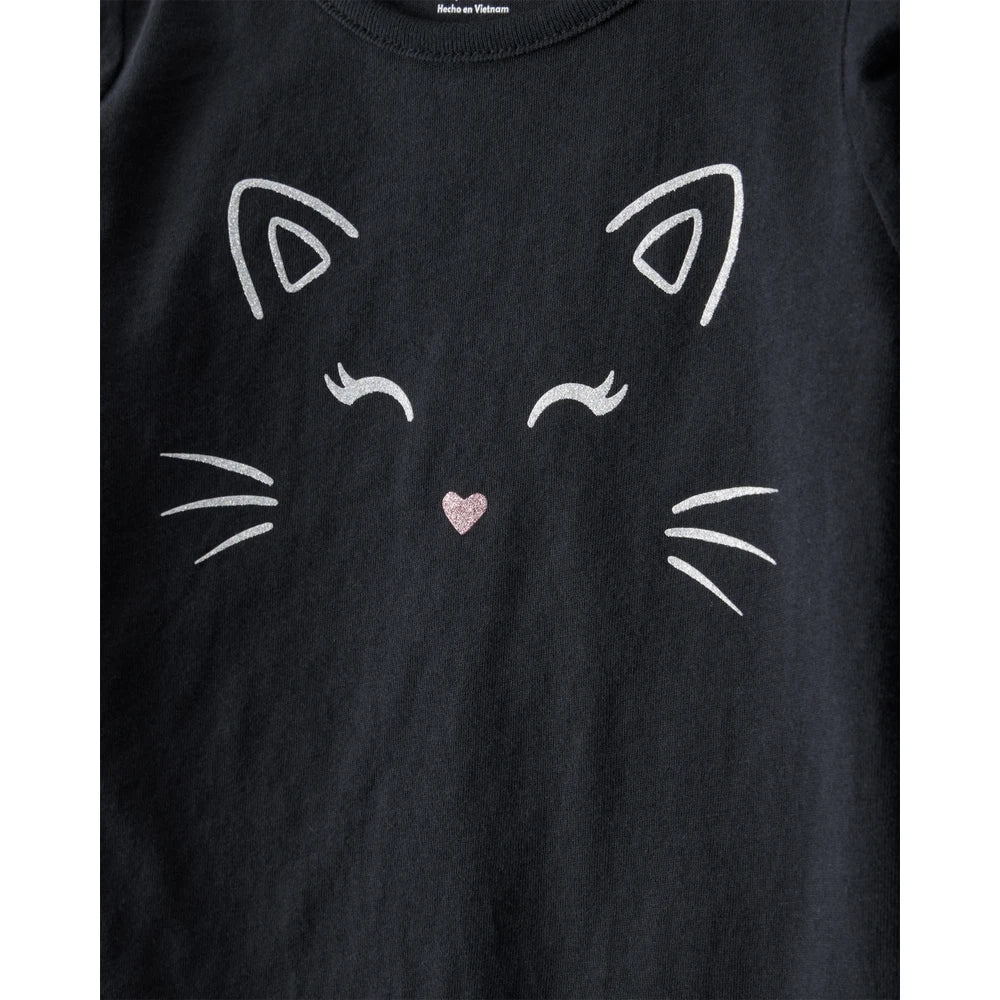 Ensemble T-shirt Chat & Jupe en Tulle Halloween Fille Carter's - Noir