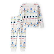 Pyjama 2 Pièces en Coton Jacquard de Noël Carter's - Ivoire
