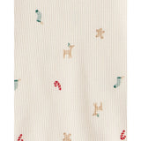 Pyjama 2 Pièces en Coton Motifs de Noël Carter's - Blanc