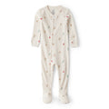 Carter's Thermal Cotton Christmas Print 1-Piece Pajamas - White