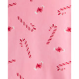 Pyjama 2 Pièces DreamPlush Sucres d'Orge Fille Carter's - Rose