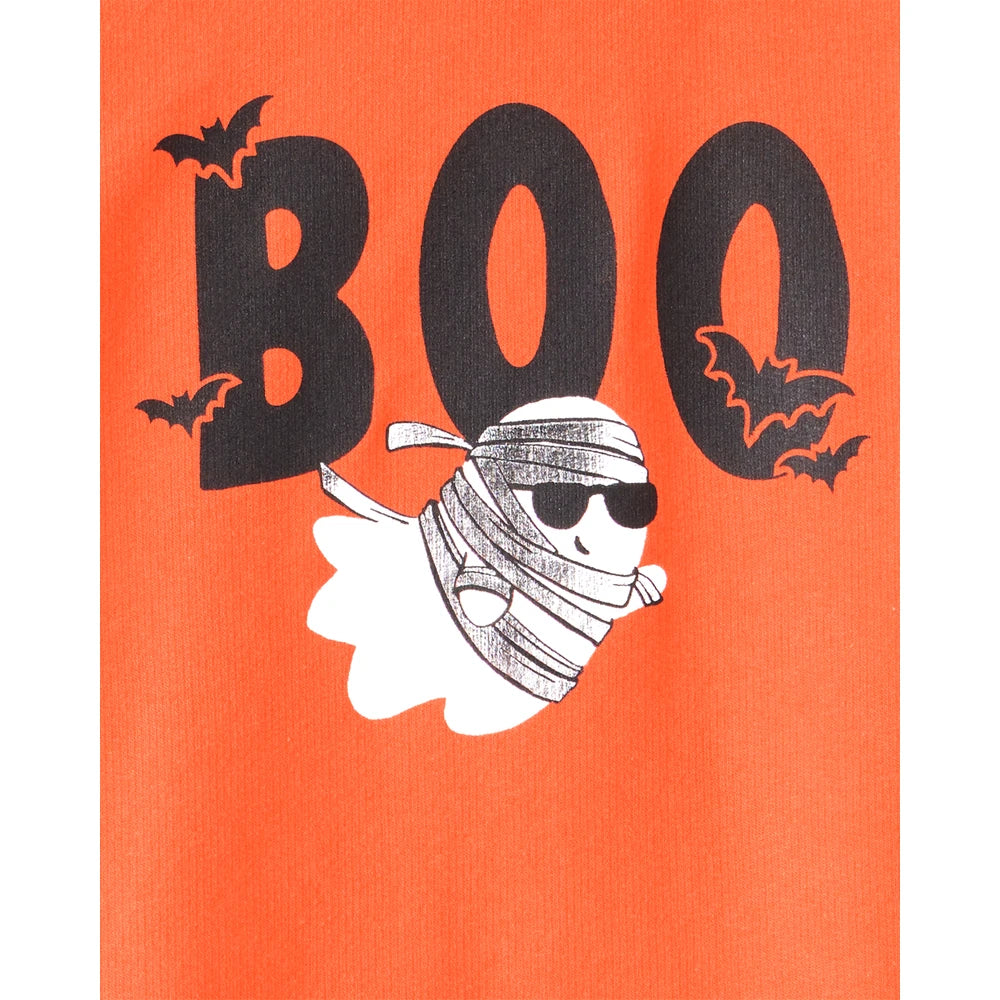 Ensemble 2 Pièces Sweat & Jogging Halloween Boo Garçon Carter's - Orange & Noir