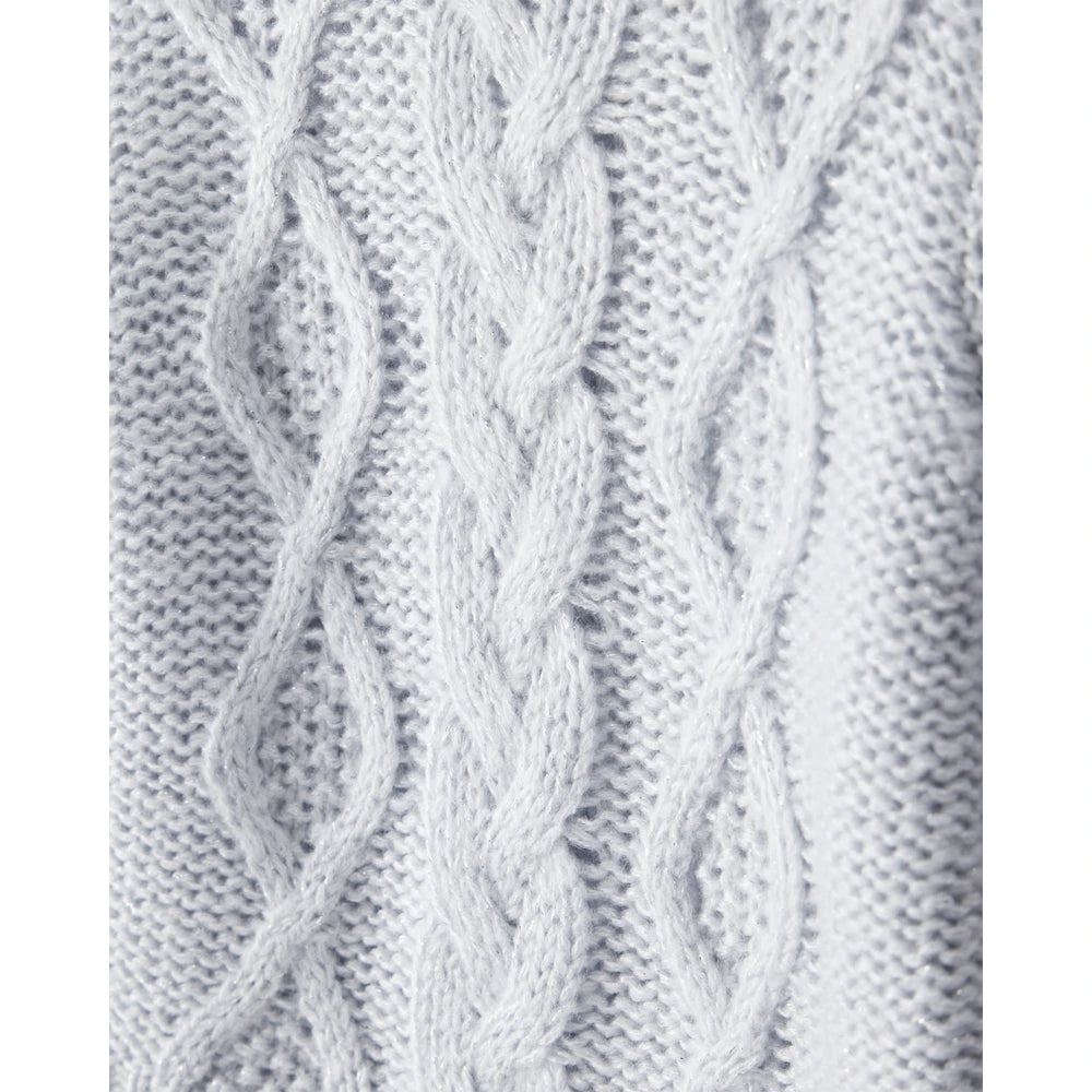 Pull Torsadé Métallisé Fille OshKosh - Bleu Glacier