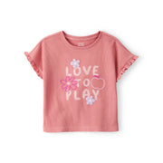 T-shirt à Manches Courtes Love To Play Fille Carter's - Rose