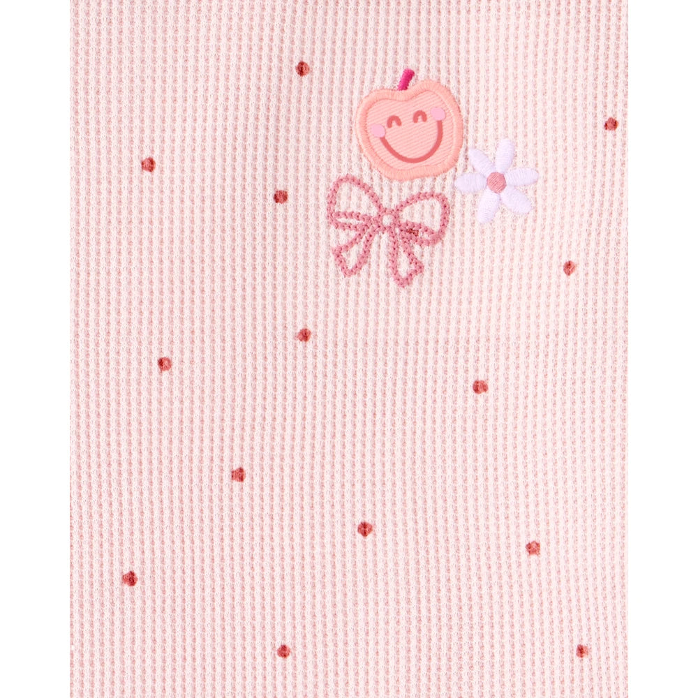 T-shirt à Manches Courtes à Pois Fille Carter's - Rose