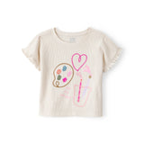 T-shirt à Manches Courtes Imprimé Fille Carter's - Blanc