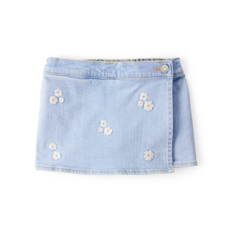 Girl OshKosh Embroidered Denim Skort - Blue