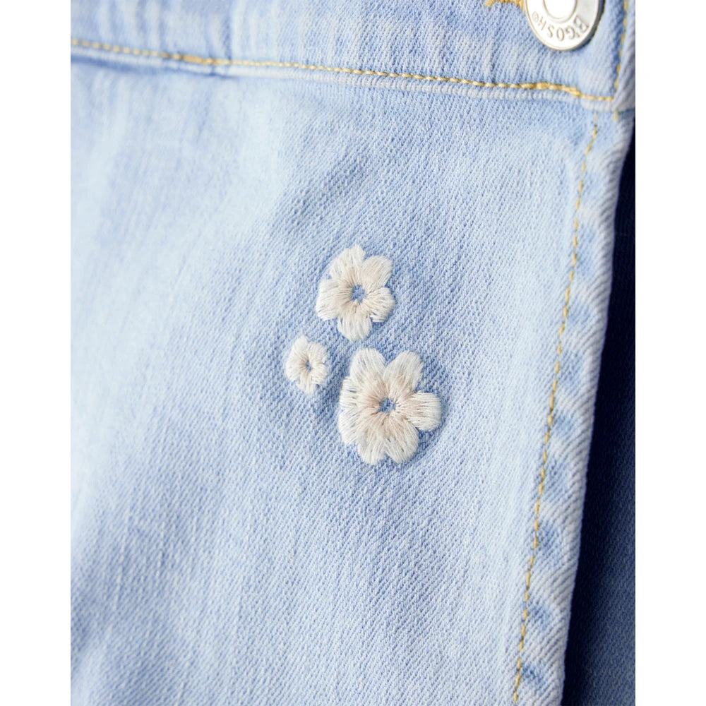 Jupe-Short en Jean Brodée Fille OshKosh - Bleu