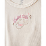T-shirt Côtelé Chapeau de Cowgirl Fille OshKosh - Ivoire