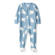 Pyjama 1 Pièce en Polaire à Pieds Ours Polaire Garçon Carter's - Bleu