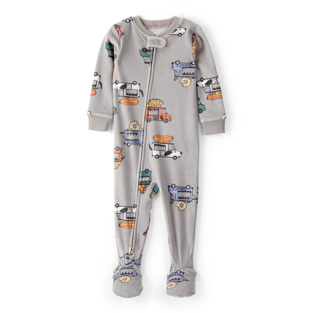 Pyjama 1 Pièce DreamPlush Food Truck Garçon Carter's - Gris