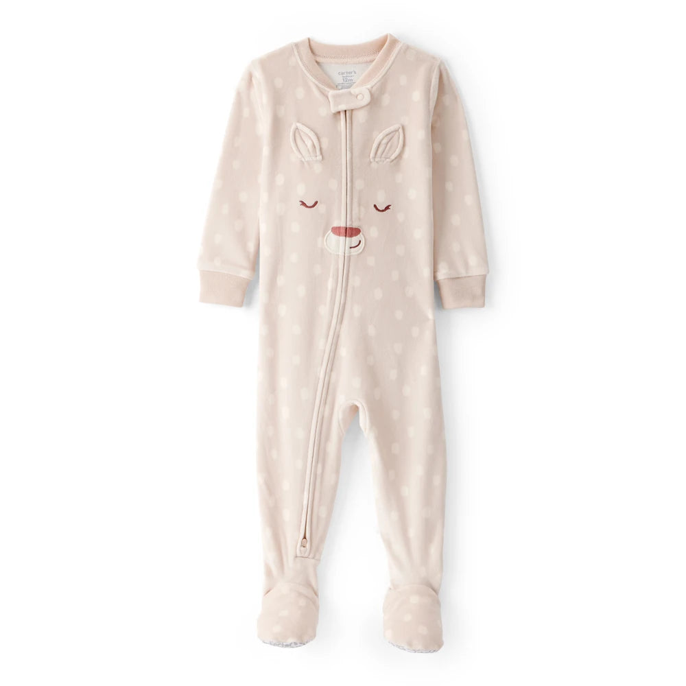 Pyjama 1 Pièce DreamPlush Faon Fille Carter's - Marron