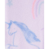 Pyjama 1 Pièce en Polaire Licornes Fille Carter's - Mauve