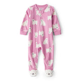 Pyjama 1 Pièce en Polaire à Pieds Ours Polaire Fille Carter's - Rose