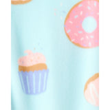 Pyjama 1 Pièce DreamPlush Donuts Fille Carter's - Bleu