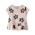 T-shirt à Manches Courtes Fleur Fille Carter's - Marron