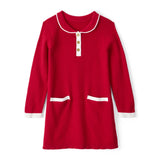 Robe de Fête à Manches Longues en Tricot Fille Carter's - Rouge