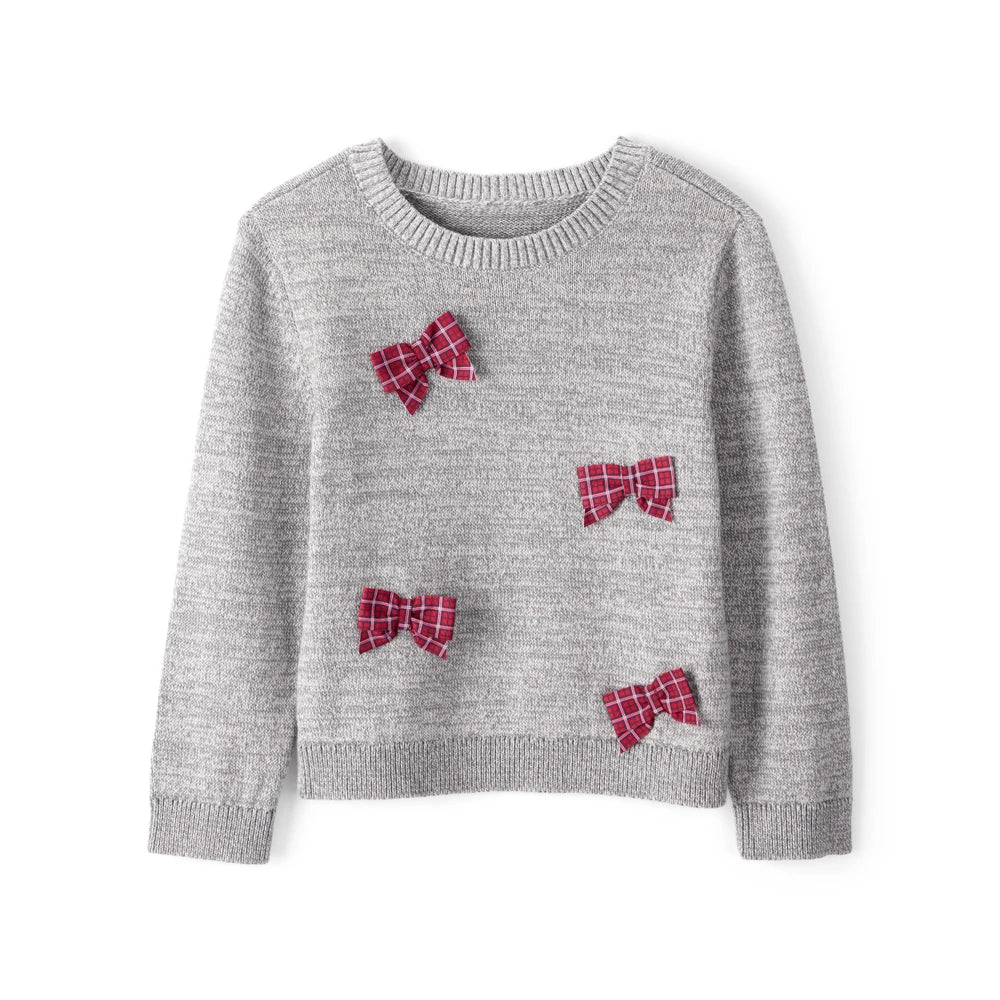 Pull en Tricot à Nœuds Fille Carter's - Gris