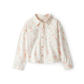 Girl OshKosh Heart Print Flannel Shirt - Cream