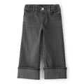 Girl OshKosh Cuffed Baggy Jeans - Gray