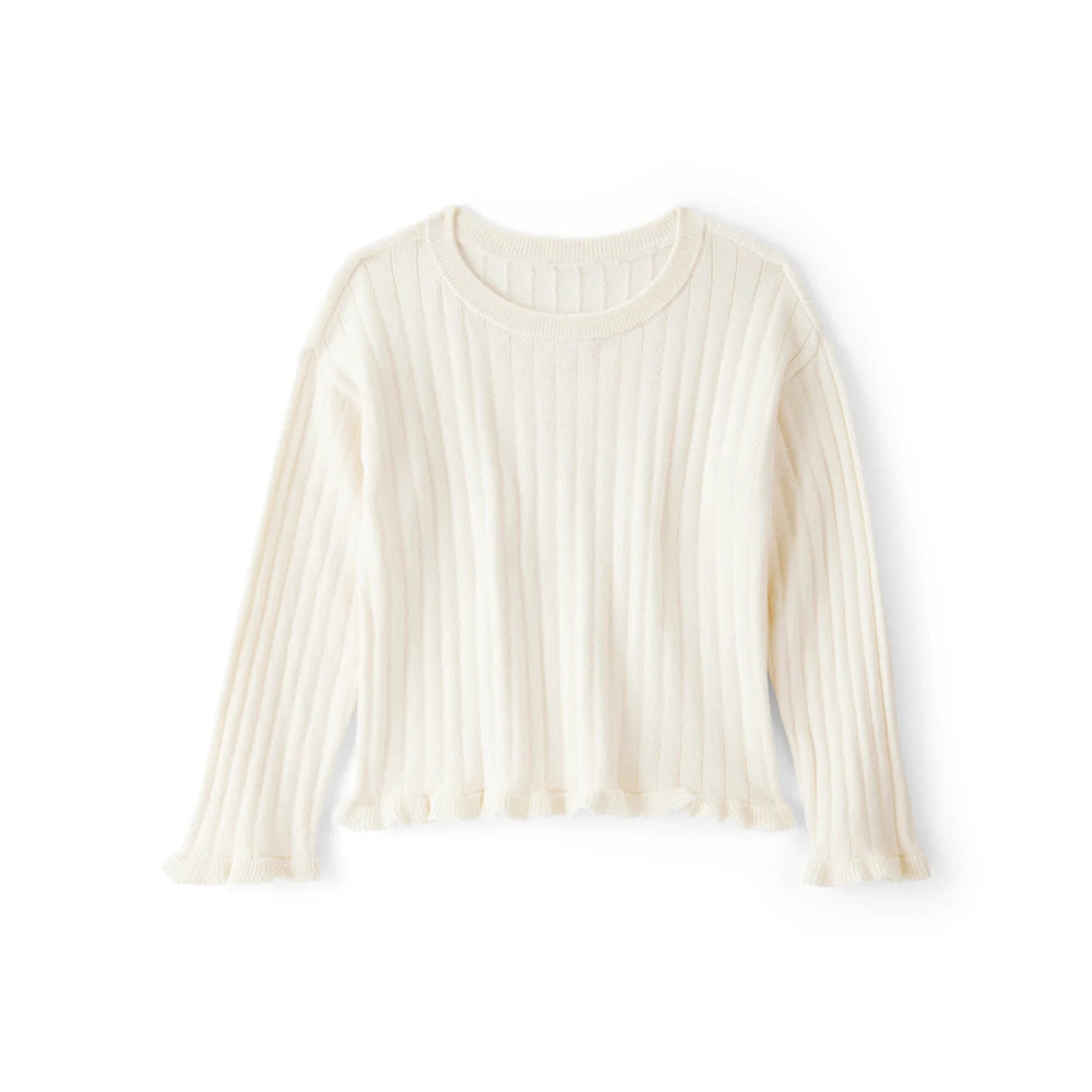 Haut Côtelé à Manches Longues Fille OshKosh - Crème