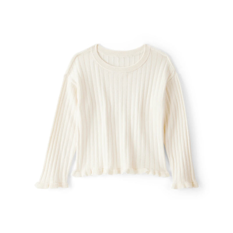 Haut Côtelé à Manches Longues Fille OshKosh - Crème
