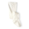 Girl Carter's Ribbed Tights - White