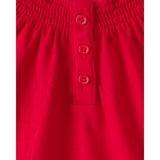 Haut à Smocks à Manches Longues Fille OshKosh - Rouge