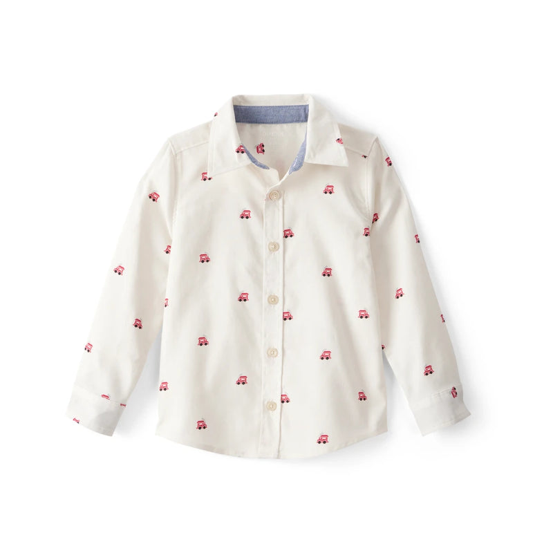 Chemise Imprimé Trains Garçon OshKosh - Blanc