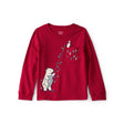 T-shirt à Manches Longues Ours Polaire des Fêtes Garçon Carter's - Rouge