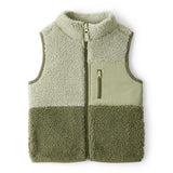 Gilet Sans Manches en Sherpa Colorblock Garçon Carter's - Vert
