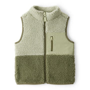 Gilet Sans Manches en Sherpa Colorblock Garçon Carter's - Vert