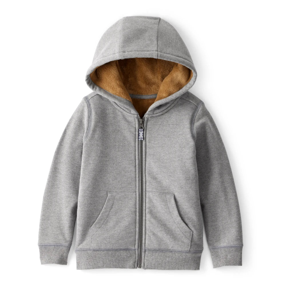 Veste Zippée à Capuche en Velours Garçon Carter's - Gris