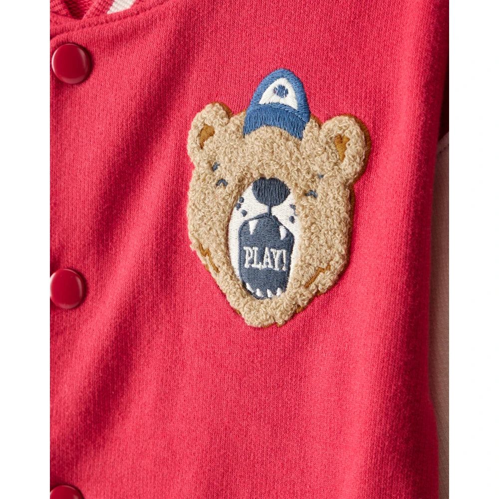 Blouson Varsity Ourson Garçon Carter's - Rouge