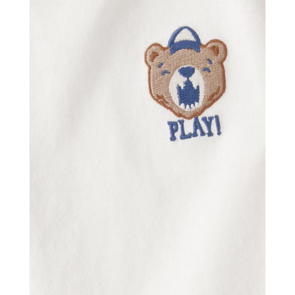 T-shirt à Manches Courtes Ourson Varsity Garçon Carter's - Multi